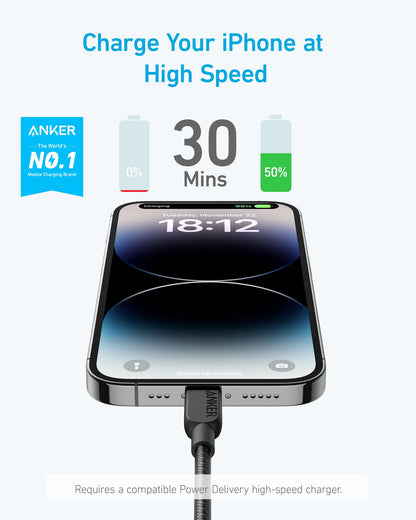 USB-C to Lightning Cable (6 ft, 2-Pack)